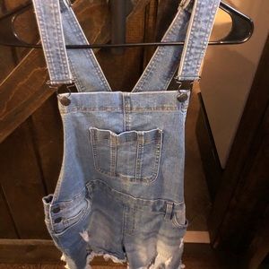 Women’s denim overalls size 8